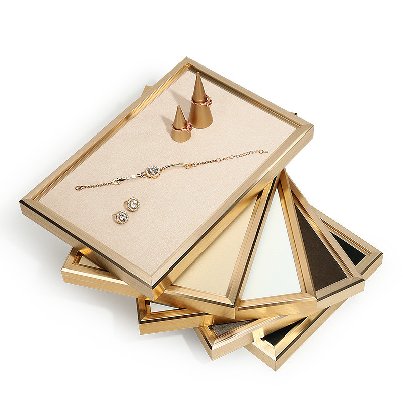 Bar Cart Gold - ทองสีโลหะกรอบเครื่องประดับว่างถาด Necklack แหวนแสดง Props สร้อยข้อมือจี้ Organizer