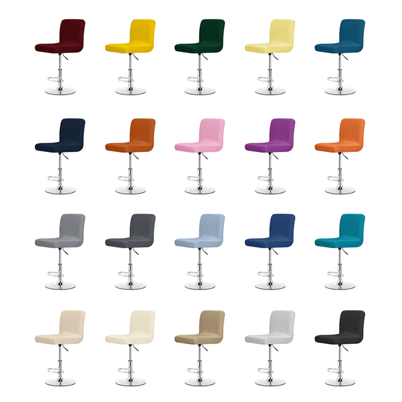 Home Bar Lounge - ปลอกหุ้มเก้าอี้กำมะหยี่สีพื้น ปลอกหุ้มเก้าอี้บาร์ ปลอกหุ้มเบาะนั่งขนาดสั้น คุณภาพสูง ราคาประหยัด สำหรับใช้ในบ้าน