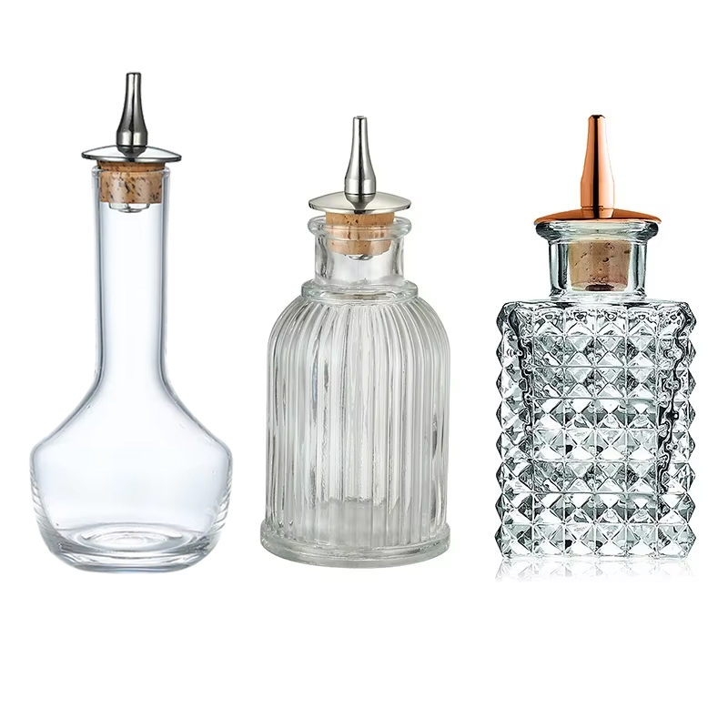 Bitters Bottle Set - Bitters Bottle - ขวดแก้ววินเทจ, ขวดตกแต่งพร้อม Dash