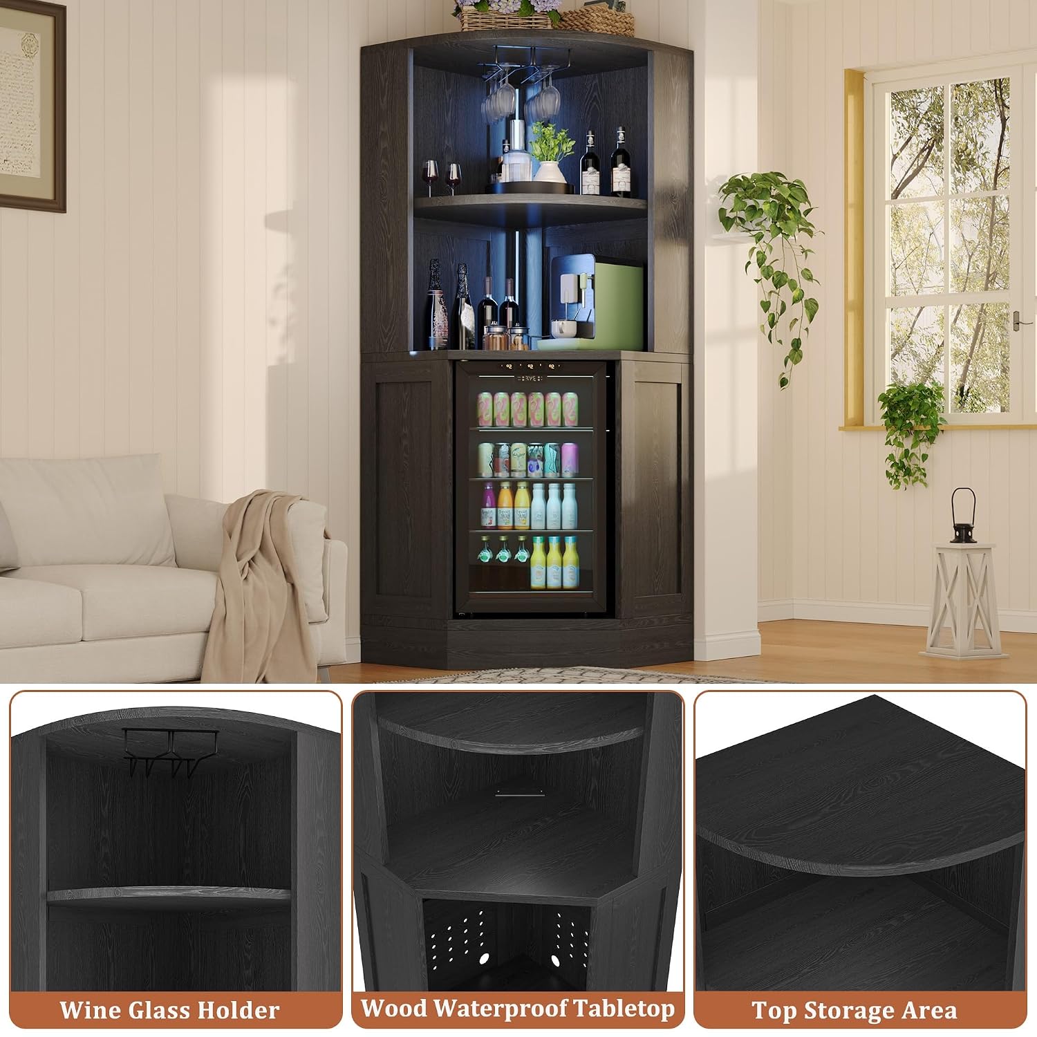 ตู้บาร์เข้ามุมพร้อมพื้นที่สำหร - Home Bar And Fridge บทวิจารณ์และราคา